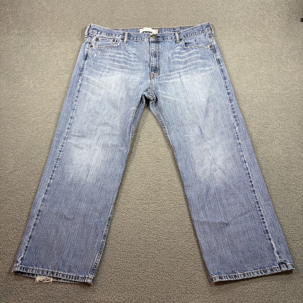 Levi Jeans Mens 42x30 Blue 569 Loose Straight Leg Denim Pants 4100100949
